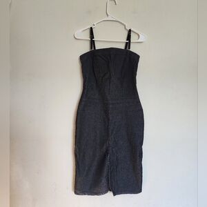 Benetton Soft Denim Tight Fitting/ Bodycon Style Dress Made in Italy size XS